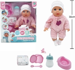 Pop Tosia 35 cm drinkt en plast met accessoires