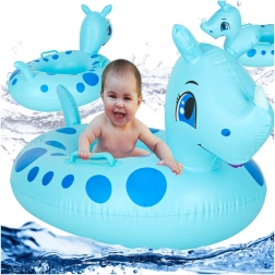 Children’s inflatable swim ring with seat, rhinoceros, 1–3 years up to 15 kg