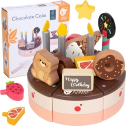 Houten verjaardagstaart om te snijden 19 stuks