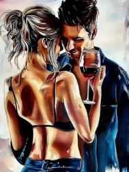Norimpex diamond painting – loving couple 30 × 40 cm