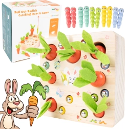 Wooden Dexterity Game Match the Carrot