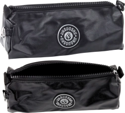 School pencil case black single-compartment 21.5 cm