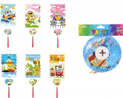 Lampion cilindervorm 16 cm kindermotief