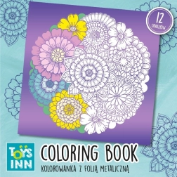 Metallische Ausmalbilder rosa grün