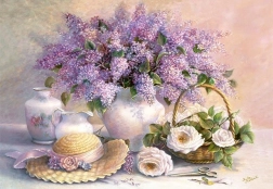 Flower Puzzle – Lilacs and Roses 1000 Pieces