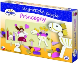 Detoa puzzle magnétique en bois Princesses, 45 pièces
