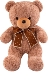 Plush Bear with Polka Dot Ribbon 45cm