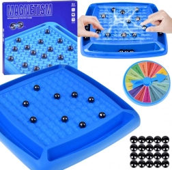 magnetisch strategisch spel met knikkers en rad van fortuin voor het gezin