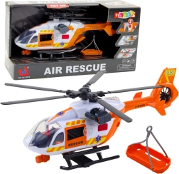 Rescue helicopter with lights and sounds 1:14 with hook and stretcher
