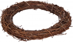Decoratieve rieten krans 25 cm