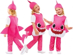Kostuum Baby Shark roze voor kinderen 3-4 jaar