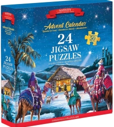 Adventskalender puzzel Geboorte van Jezus 24×50 stukjes EUROGRAPHICS