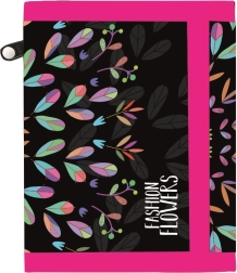 Textielen portemonnee OXY Fashion met bloemenmotief en klittenbandsluiting