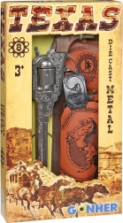 Metalen metalen cowboyrevolver Gonher met holster