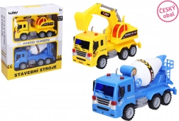 Bouwvoertuigen en verkeersborden 23 cm