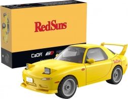 CaDA Building Set Yellow Car MAZDA RX-7 FD3S Initial D 1:35, 66 pieces