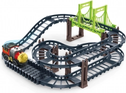 Treinbaan met locomotief 31 × 32 × 14 cm