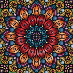 Vierkant puzzel Q Gold – patroon IV, 72 stukjes