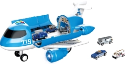 Vliegtuigstation met licht- en geluidseffecten 40 cm met 6 auto's