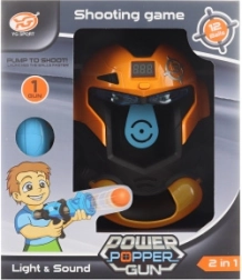 Pistolet à balles en mousse avec cible-masque à piles