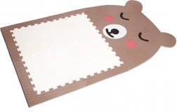 Design puzzel vloer Bruine beer met witte buik