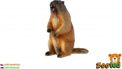 Marmotte à ventre jaune – figurine en plastique réaliste 8 cm