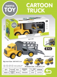 voertuigenset met sleepaanhanger en bouwvoertuigjes