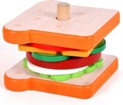 Houten sandwich-constructieset met receptenkaarten