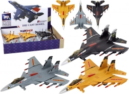 Vliegtuigmodel met wrijvingsaandrijving grijs zwart of geel