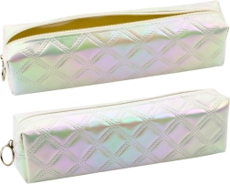 Trousse scolaire nacrée avec motif gaufré