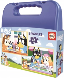 Puzzel in koffertje Bluey 2-in-1 48 stukjes