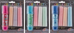 Jumbo sidewalk chalk with holder, 3 pcs