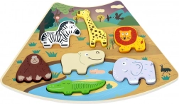 Houten puzzel Safari – koppelbare inlegpuzzel
