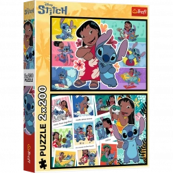 Puzzle 2x200 Happy Life of Stitch - Disney Lilo and Stitch