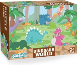 kinderpuzzel dinosaurussen 24 stukjes 50 × 34 cm