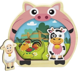 Wooden farm insert puzzle for little ones