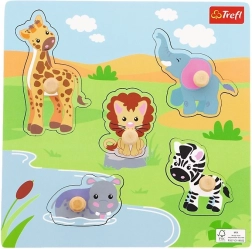 Mini puzzle en bois Safari – 5 pièces