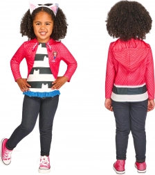 Kinderkostuum GABBY’S DOLLHOUSE – top en haarband met kattenoortjes (98–104 cm, 3–4 jaar)
