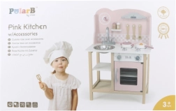 Houten kinderkeuken met accessoires, roze – VIGA PolarB