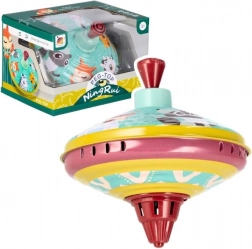 Metalen tol-carrousel met pompje