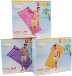 Matelas gonflable de piscine 229 × 86 cm avec surface ondulée et oreiller