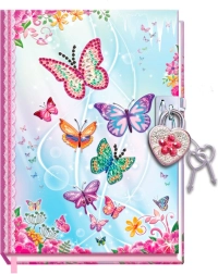 Dagboek met vlinders en slot