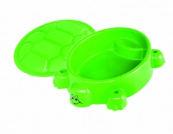 Zandbak schildpad met lichtgroen deksel