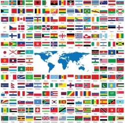 Square Puzzle Flags 1023 Pieces