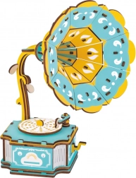 woodcraft houten 3D-puzzel grammofoon