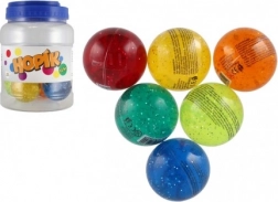 Glitterende stuiterbal 6 cm