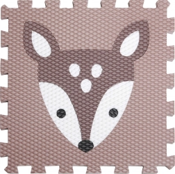 Minideckfloor hertenjong – bruin met donkerbruin hertenjong