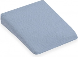 Muslin cover for baby wedge pillow – New Baby Standard 30 × 37 cm, blue