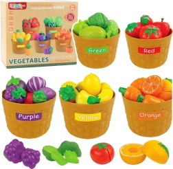 Educational set for sorting cuttable vegetables and fruit, 34 pieces