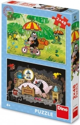 Puzzel DINO KREKEL – De dag van het Molletje 2×48 stukjes
